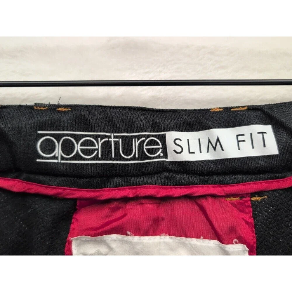 Aperture Slim Fit Denim Look Snowboard Pants 10,000 MM Waterproofing Men's Small